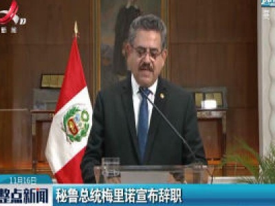 秘鲁总统梅里诺宣布辞职