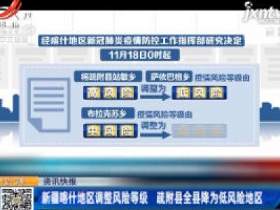 新疆喀什地区调整风险等级 疏附县全县降为低风险地区