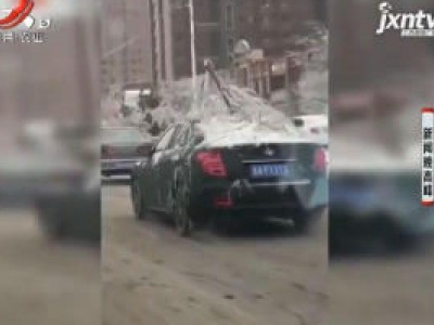 吉林：顶着树杈一路奔袭 这辆车火了！