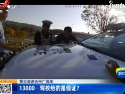 莆炎高速抚州广昌段：13800 驾校给的是假证？
