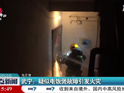 武宁：疑似电饭煲故障引发火灾