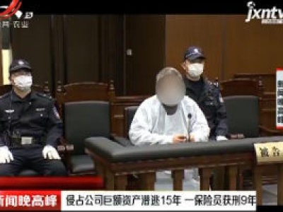 上海：侵占公司巨额资产潜逃15年 一保险员获刑9年