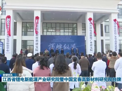江西省锂电新能源产业研究院暨中国宜春高新材料研究院挂牌