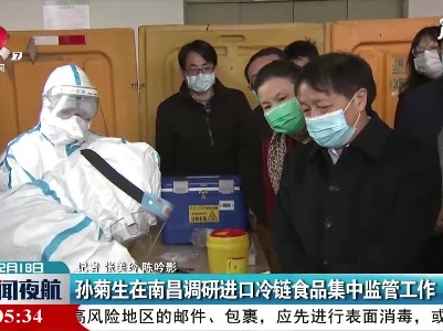 孙菊生在南昌调研进口冷链食品集中监管工作