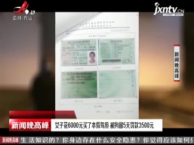 广西全南：女子花6000元买了本假驾照 被拘留5天罚款3500元