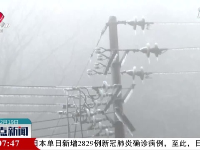 安远：山区电线覆冰 电力部门徒步除险