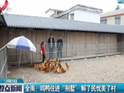 全南：鸡鸭住进“别墅” 解了民忧美了村