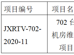 江西广播电视台702台机房维修项目采购中标公告
