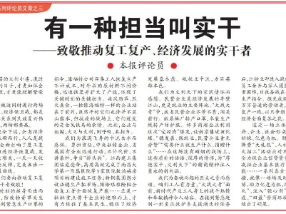 致敬2020|有一种担当叫实干——致敬推动复工复产、经济发展的实干者