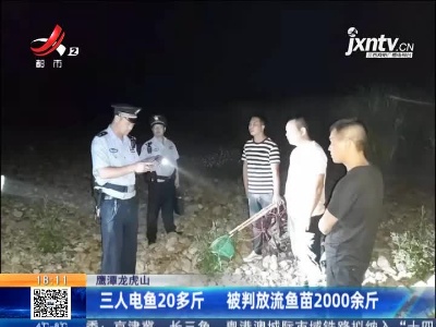 鹰潭龙虎山：三人电鱼20多斤 被判放流鱼苗2000余斤