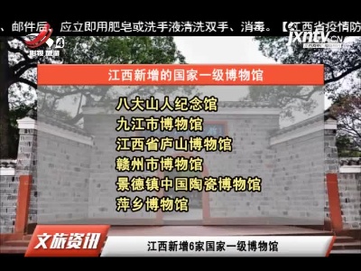 江西新增6家国家一级博物馆