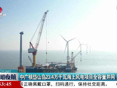 中广核岱山岛23.4万千瓦海上风电项目全容量并网