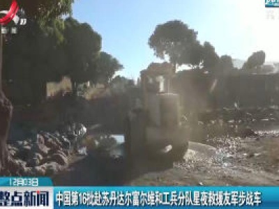 中国第16批赴苏丹达尔富尔维和工兵分队星夜救援友军步战车  