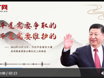 【每日一习话】和平是需要争取的 和平是需要维护的