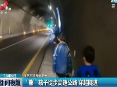 【岁末年初 安全第一】泉南高速：“熊”孩子徒步高速公路 穿越隧道