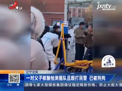 辽宁沈阳：一对父子核酸检测插队且殴打民警 已被刑拘