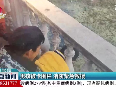 鹰潭：男孩被卡围栏 消防紧急救援