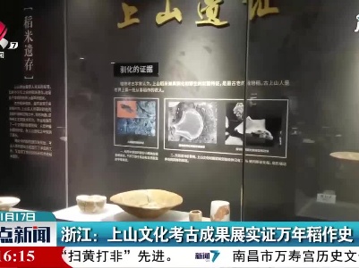 浙江：上山文化考古成果展实证万年稻作史