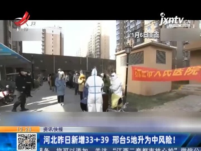 河北1月7日新增33+39 邢台5地升为中风险！