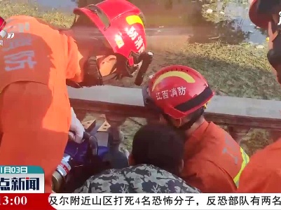 鹰潭：男孩被卡围栏 消防紧急救援
