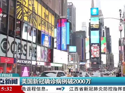 美国新冠确诊病例破2000万