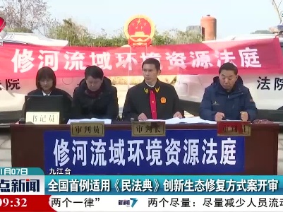 全国首例适用《民法典》创新生态修复方式案开审