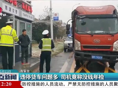 吉安：违停货车问题多 司机竟称没钱年检