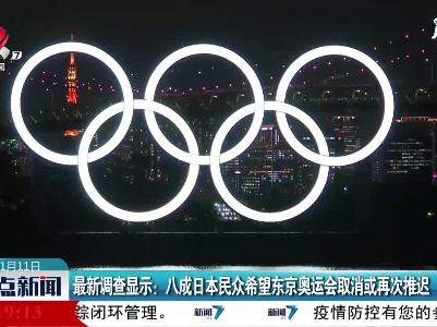 最新调查显示：八成日本民众希望东京奥运会取消或再次推迟