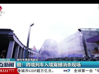 【做好冬季疫情防控】酷！跨境列车入境震撼消杀现场