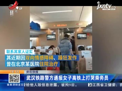 武汉铁路警方通报女子高铁上打哭乘务员