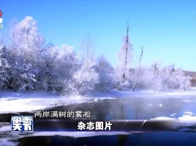 内蒙古有一条不冻河 两岸满树的雾凇