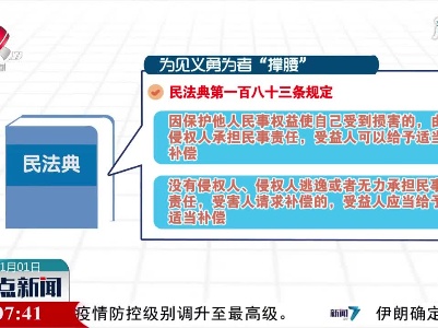 民法典实行：为见义勇为者“撑腰”
