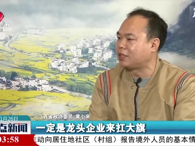 【代表委员话江西】黄小来：农业龙头企业扛大旗 品牌做驱动