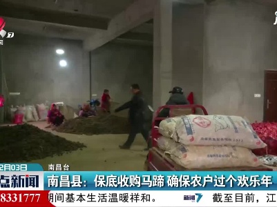 南昌县：保底收购马蹄 确保农户过个欢乐年