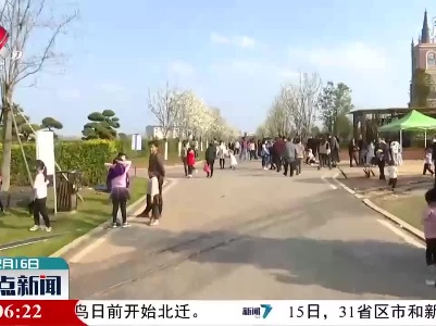 【犇游江西·温暖过年】丰城：花卉小镇游人多 景区合理控客流