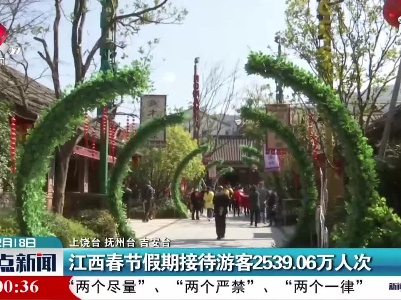 江西春节假期接待游客2539.06万人次