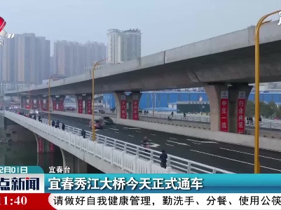宜春秀江大桥2月1日正式通车