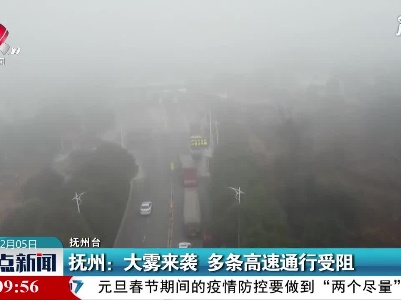抚州：大雾来袭 多条高速通行受阻
