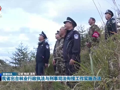 我省出台林业行政执法与刑事司法衔接工作实施办法