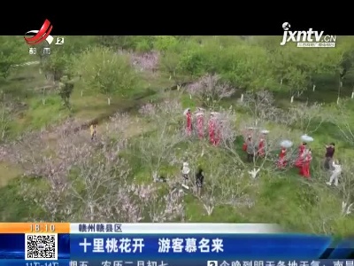 赣州赣县区：十里桃花开 游客慕名来