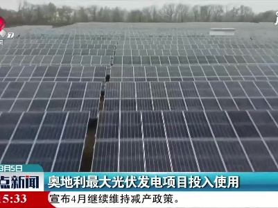 奥地利最大光伏发电项目投入使用