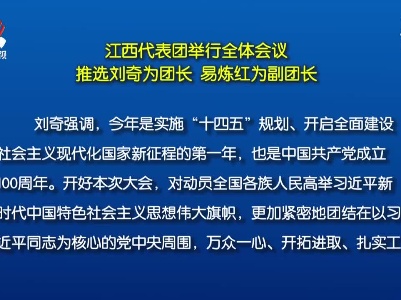 【犇向新征程】两会头条号——江西代表团举行全体会议 推选刘奇为团长、易炼红为副团长