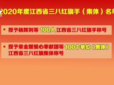 2020年度江西省三八红旗手（集体）名单公布