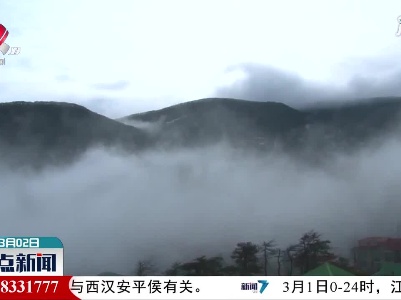 庐山现云海雨凇雾凇美景