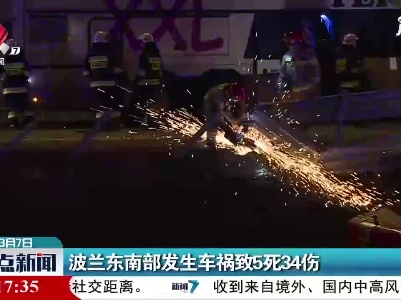 波兰东南部发生车祸致5死34伤