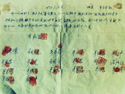 百年瞬间 | 小岗村实行农业“大包干”