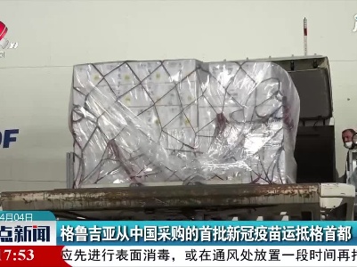 格鲁吉亚从中国采购的首批新冠疫苗运抵格首都