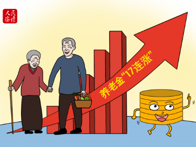 人民论坛漫评｜退休人员基本养老金迎来“17连涨”