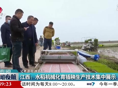 江西：水稻机械化育插秧生产技术集中展示