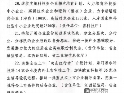 江西2021年力争新增瞪羚企业（潜在）100家